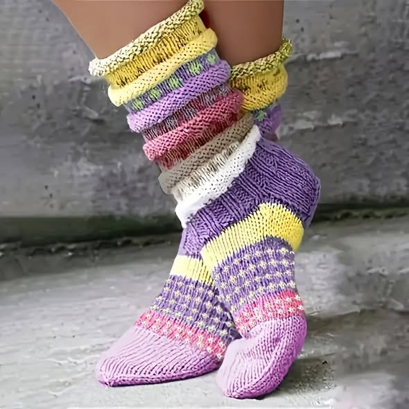 Colorful Cozy Stripe Socks