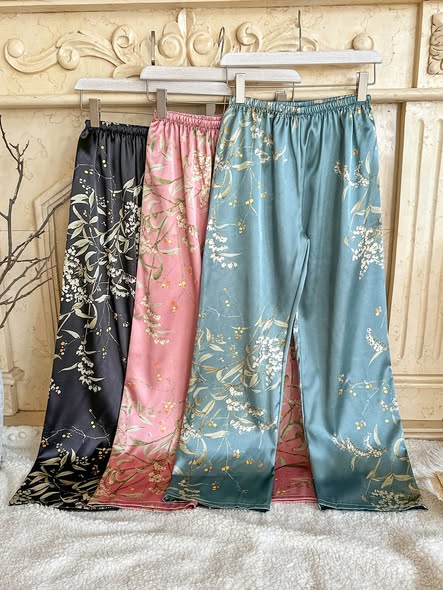 Silky Cherry Blossom Lounge Pants
