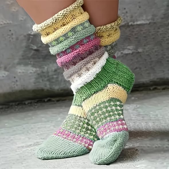 Colorful Cozy Stripe Socks