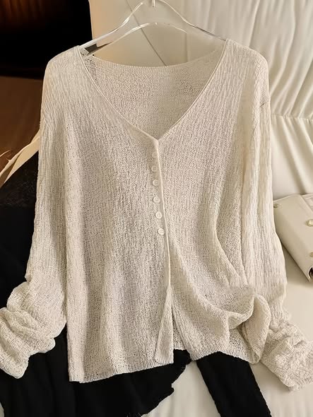 Textured Button Cardigan