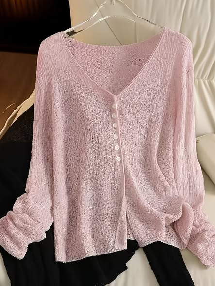 Textured Button Cardigan