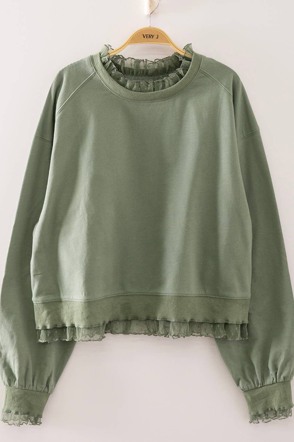 Lace Layered Sweatshirt