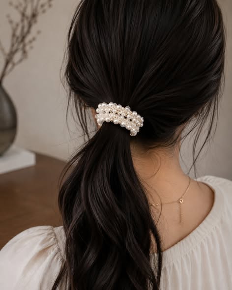 4 Pcs All Pearl Hair Bands