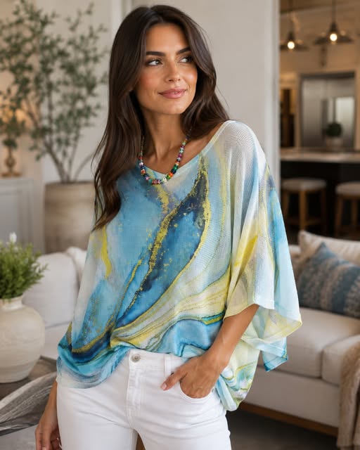 Made In Italy Watercolor Cape