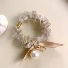 Pearl Chiffon Scrunchies (5)