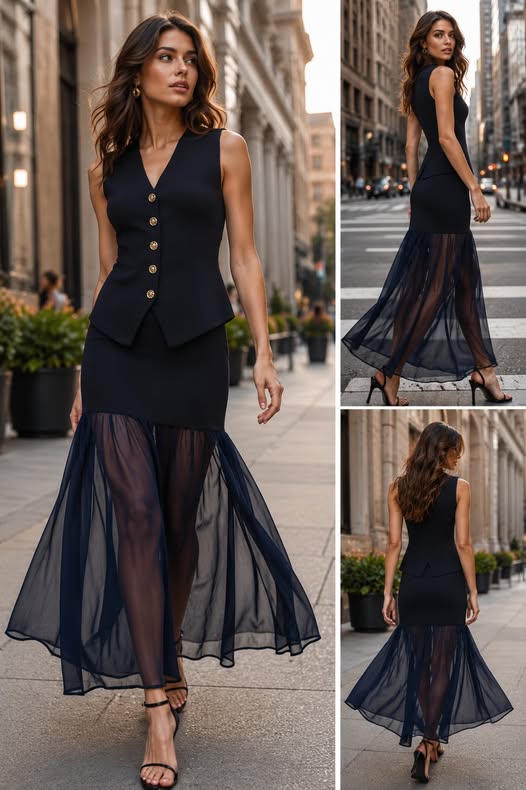 V Neck Front Button Vest