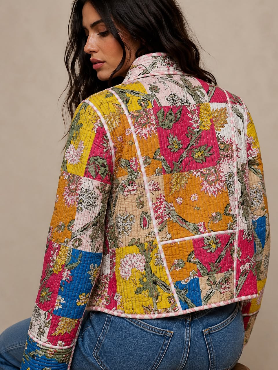 Multi Color QUILTED Jacket