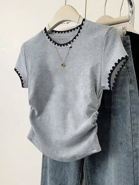 Embroidered Scrunch Waist Tee Bundle (3)