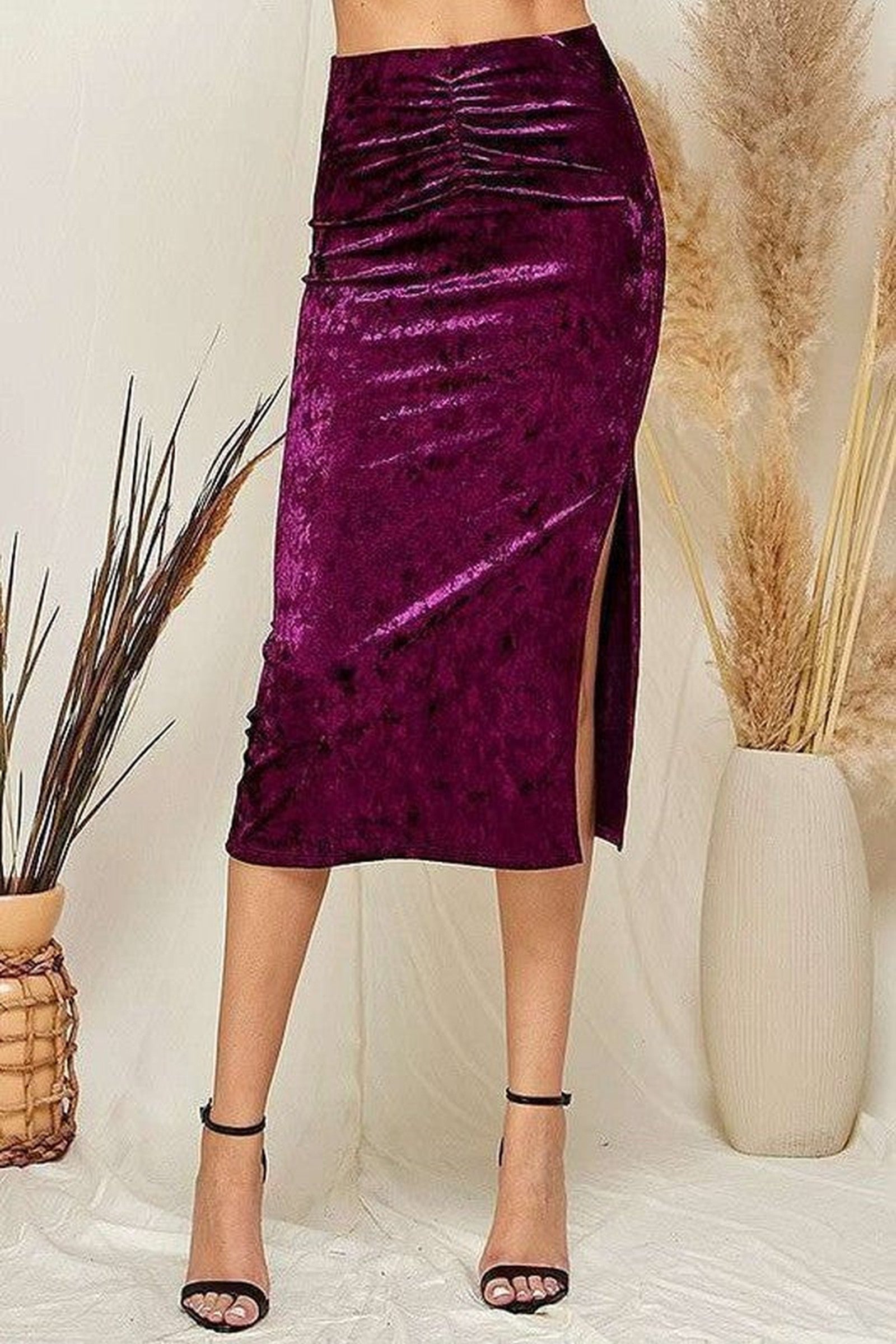Crushed Velvet Skirt