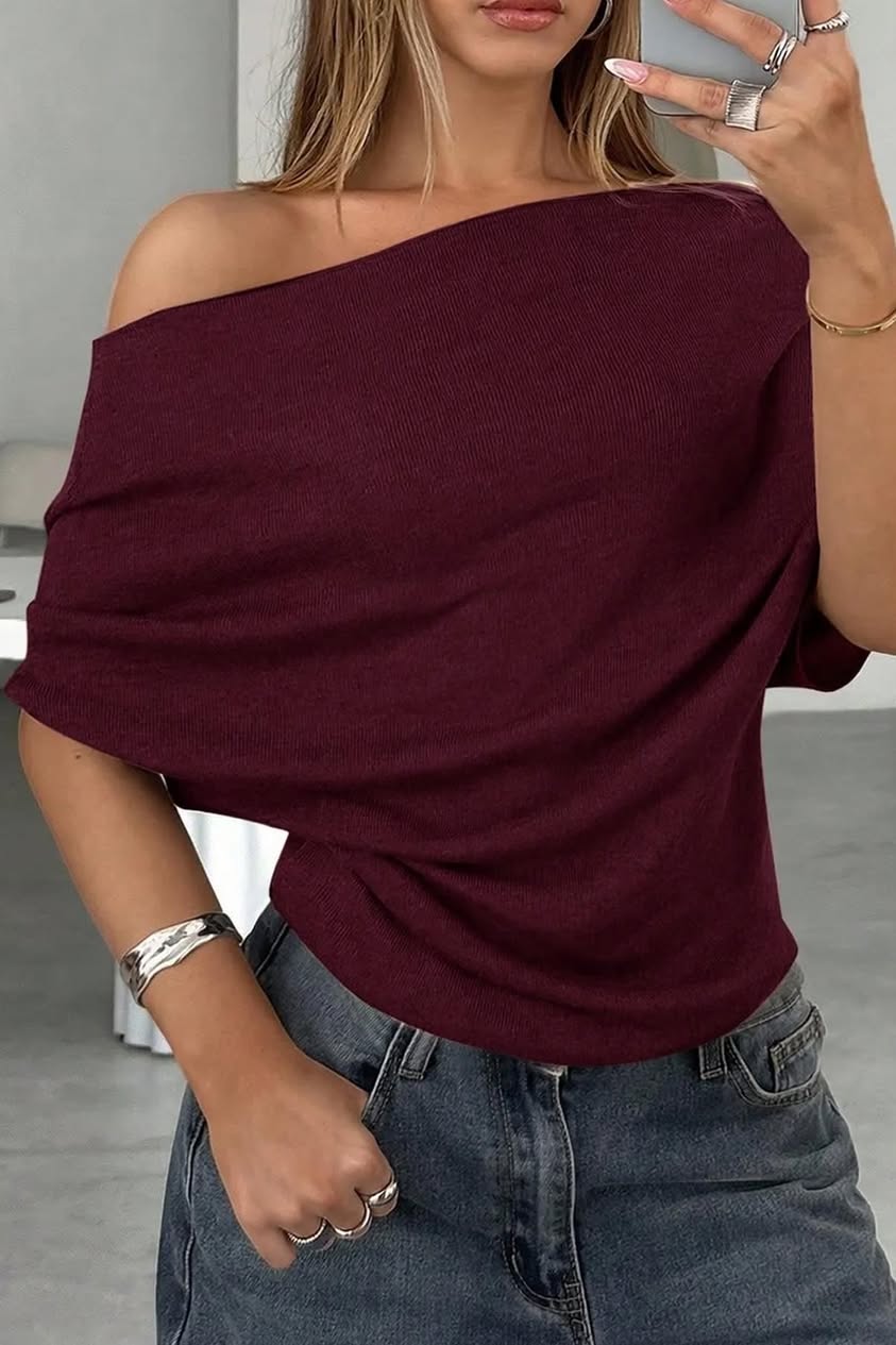Off Shoulder Solid Top