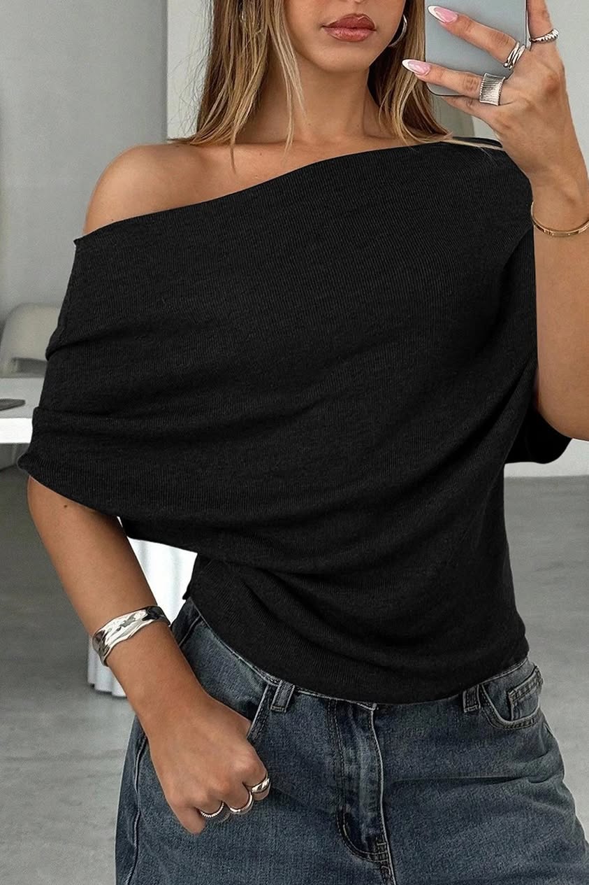 Off Shoulder Solid Top