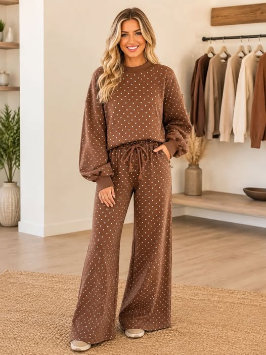Polka Dot Soft Knit Set