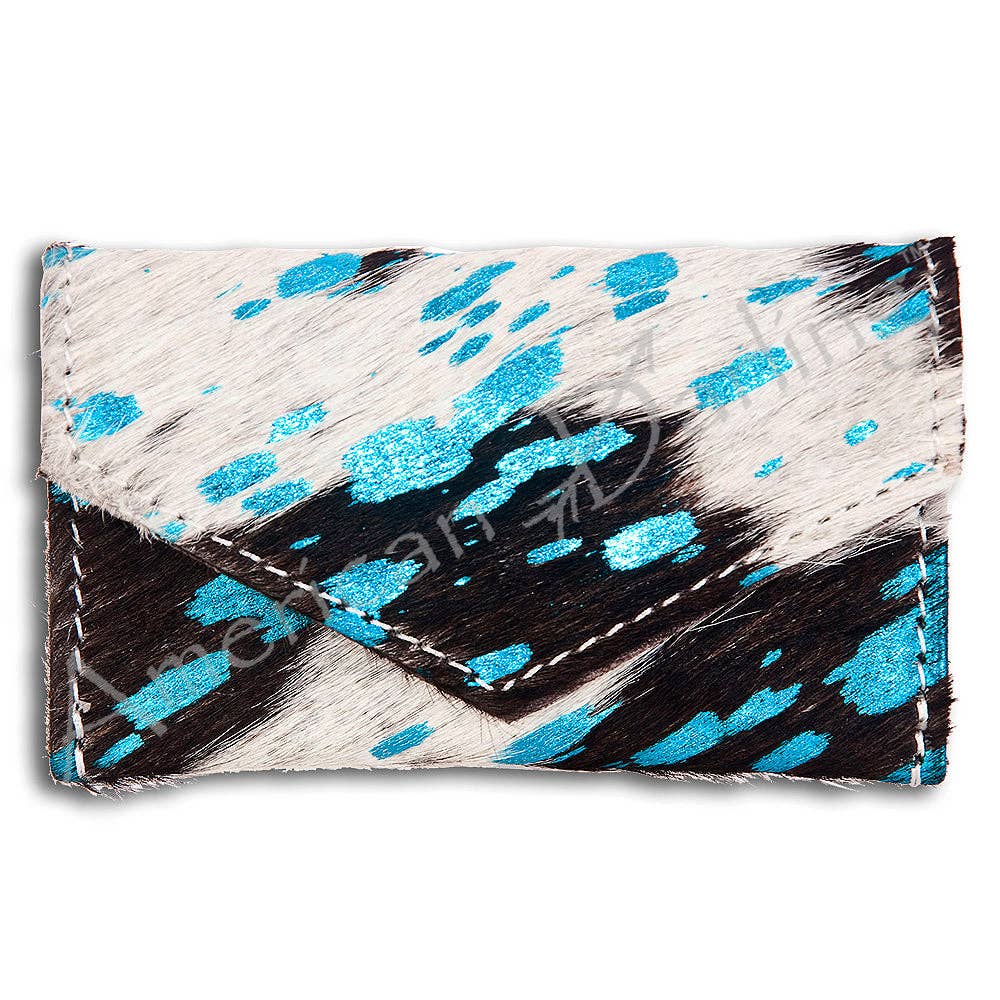 Envelope Hair-On Leather Coin Purse