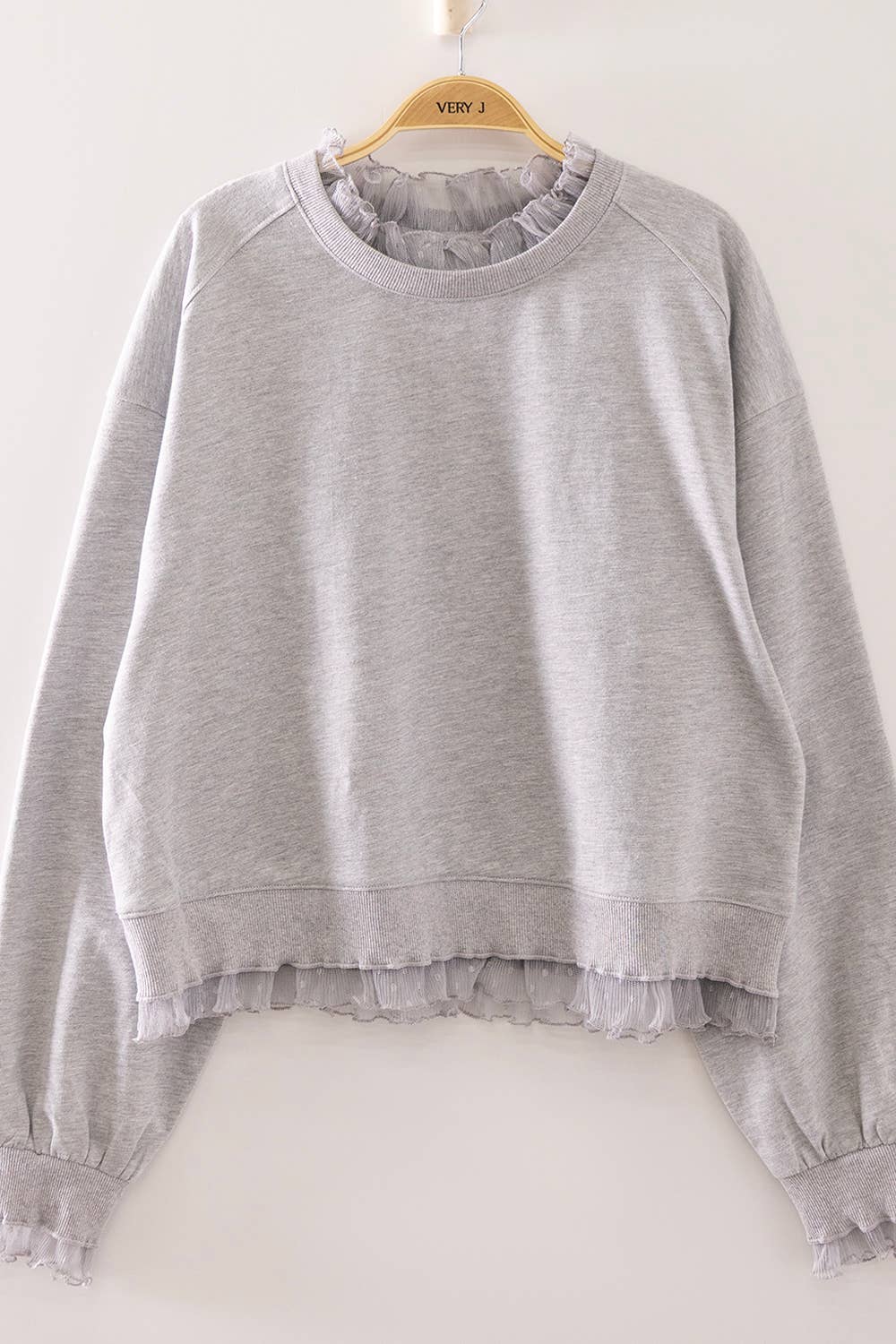 Lace Layered Sweatshirt