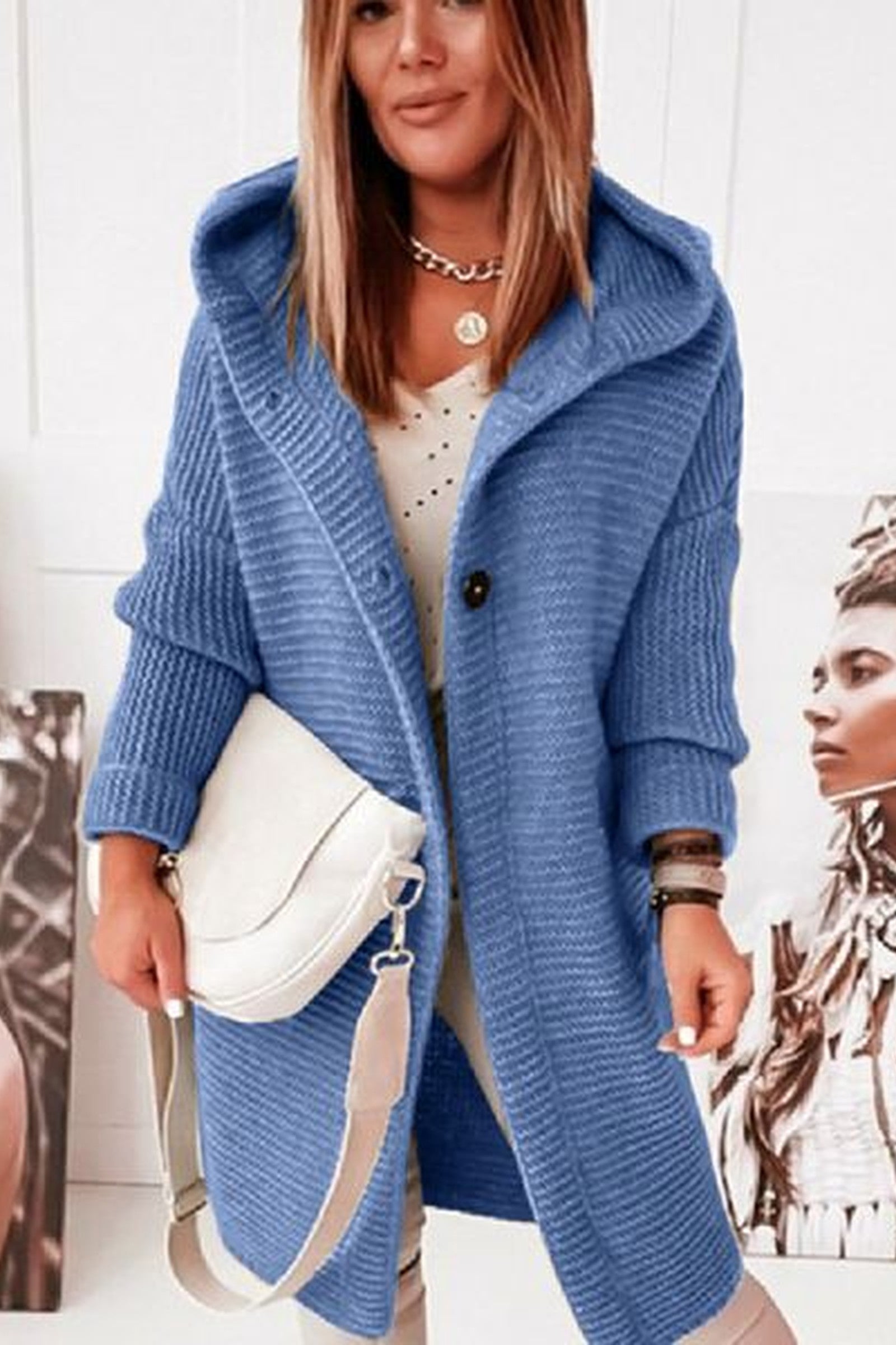 Hooded Rib Cardi