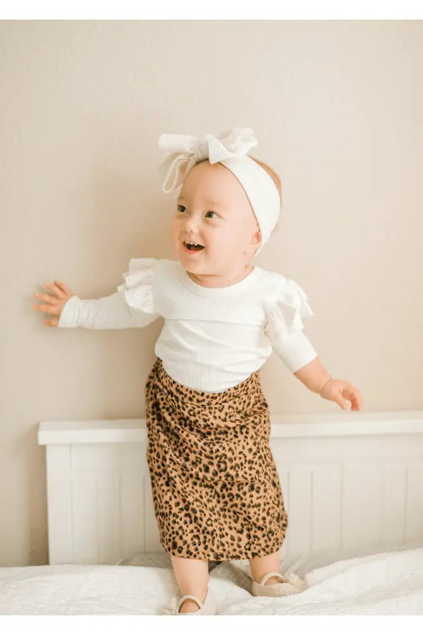 Baby Cream Ruffle Top