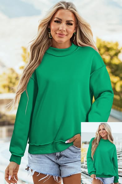 Luxe Mock Neck Reversible Sweatshirt
