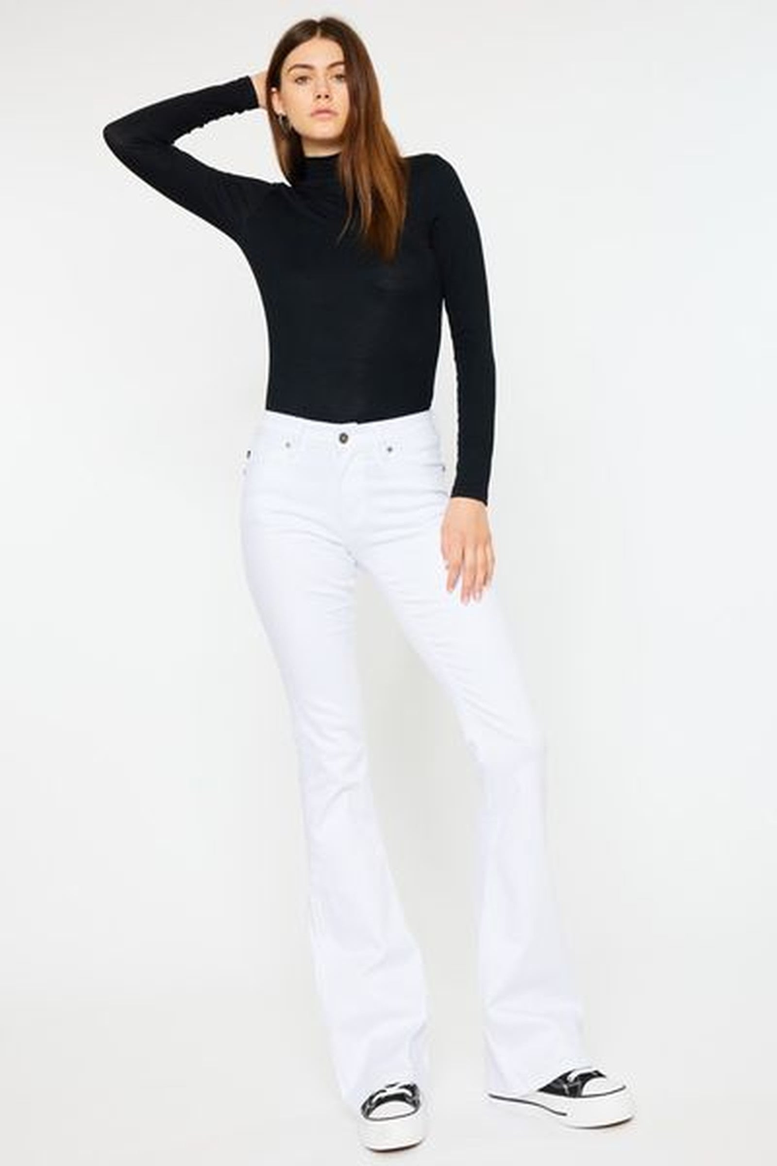 Kancan White Flare Jeans