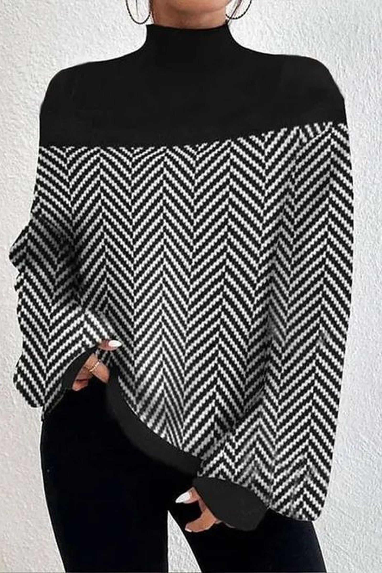Split Pattern Sweater
