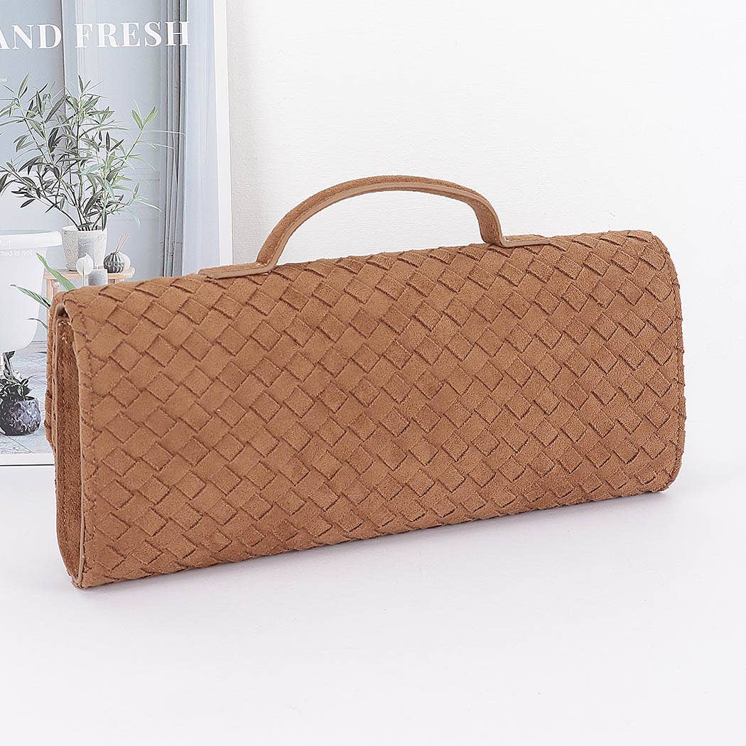 Vegan Suede Braided Bag