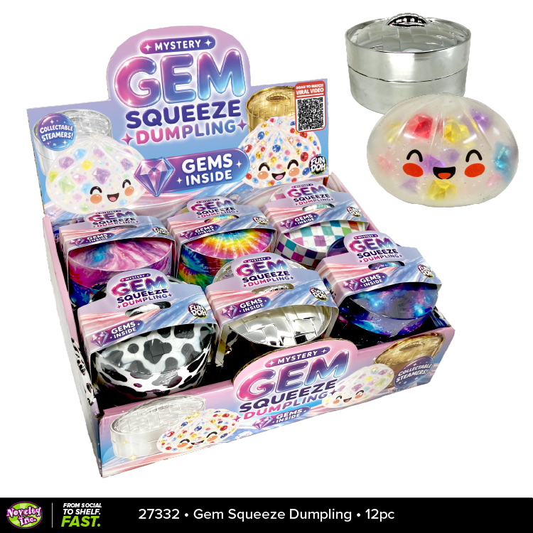 Mystery Gem Squeeze Dumpling Squishy Toy