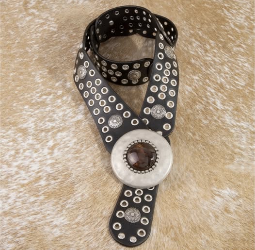 Stone Vegan Leather Belt