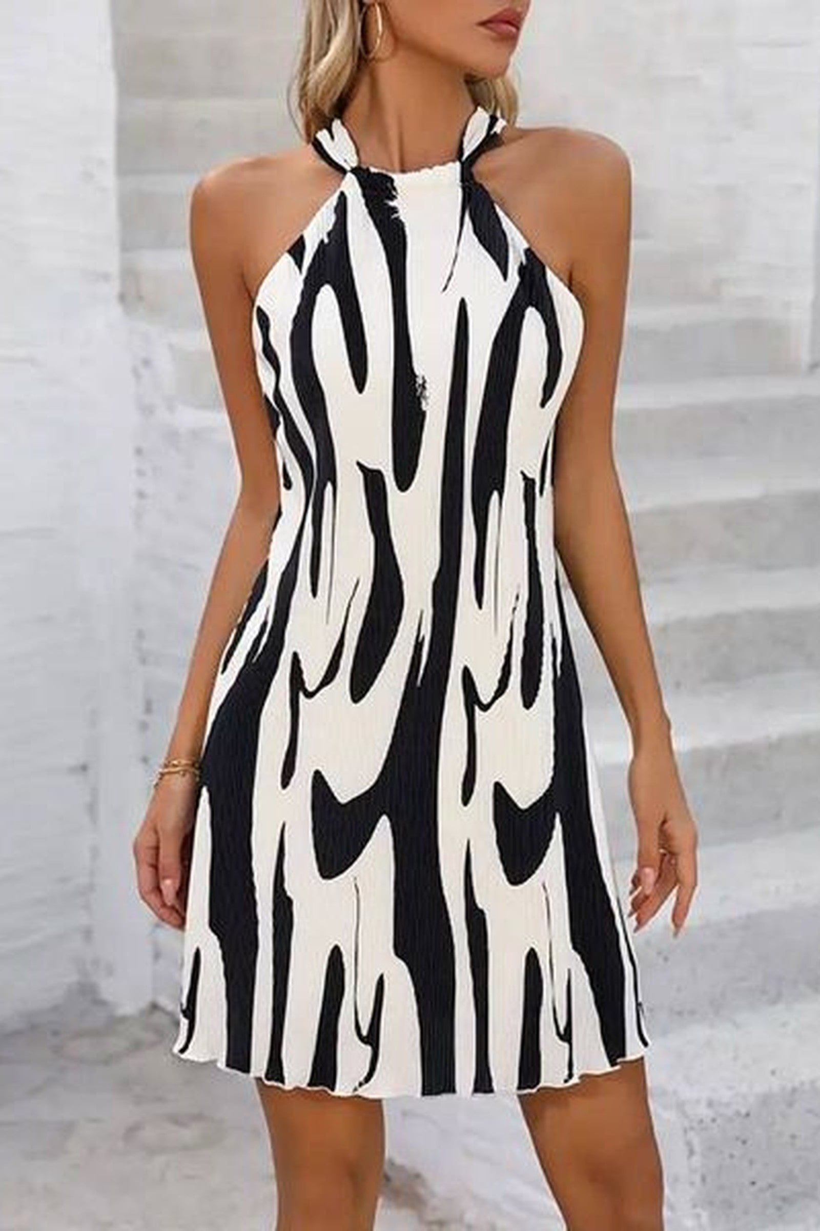 Silky Abstract Dress