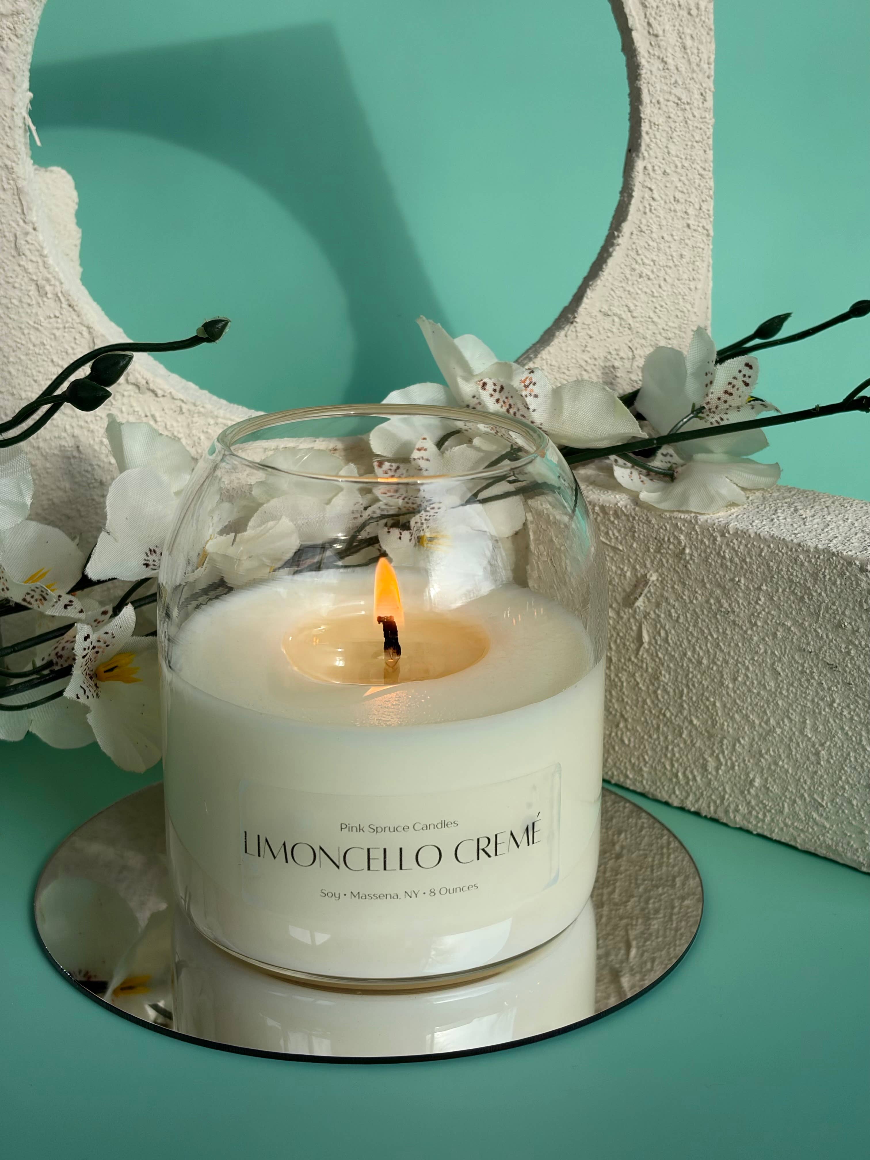 Cork Top Candle - Limoncello crème scent - spring candles 