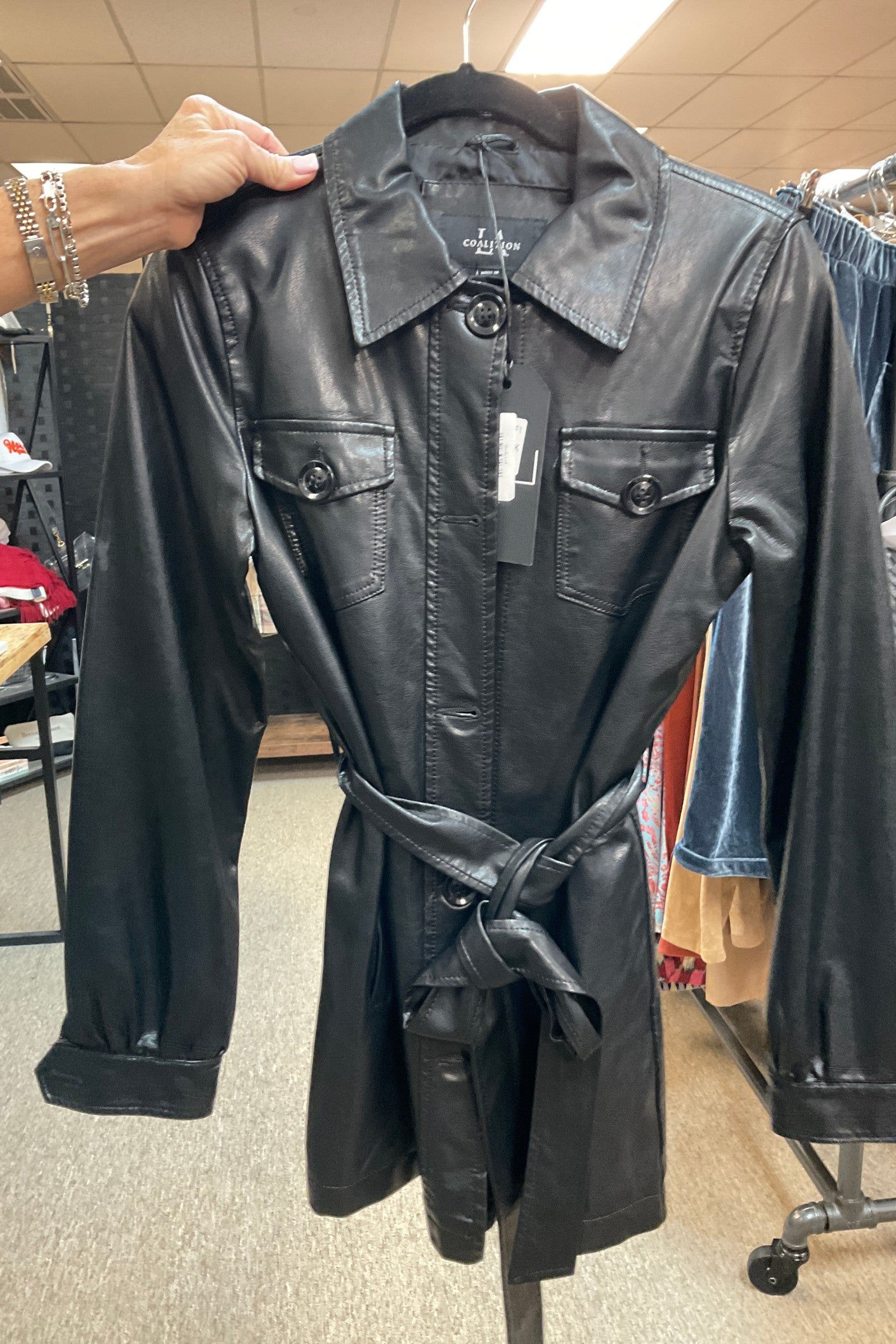 Vegan Belted Jacket