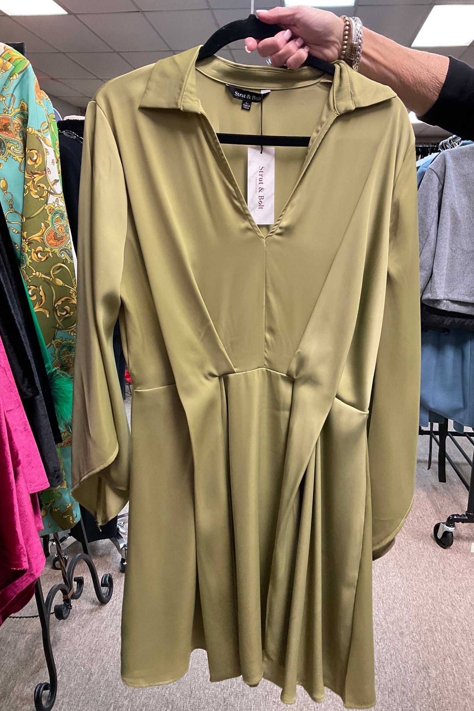 Front Tie Mini Wrap Dress