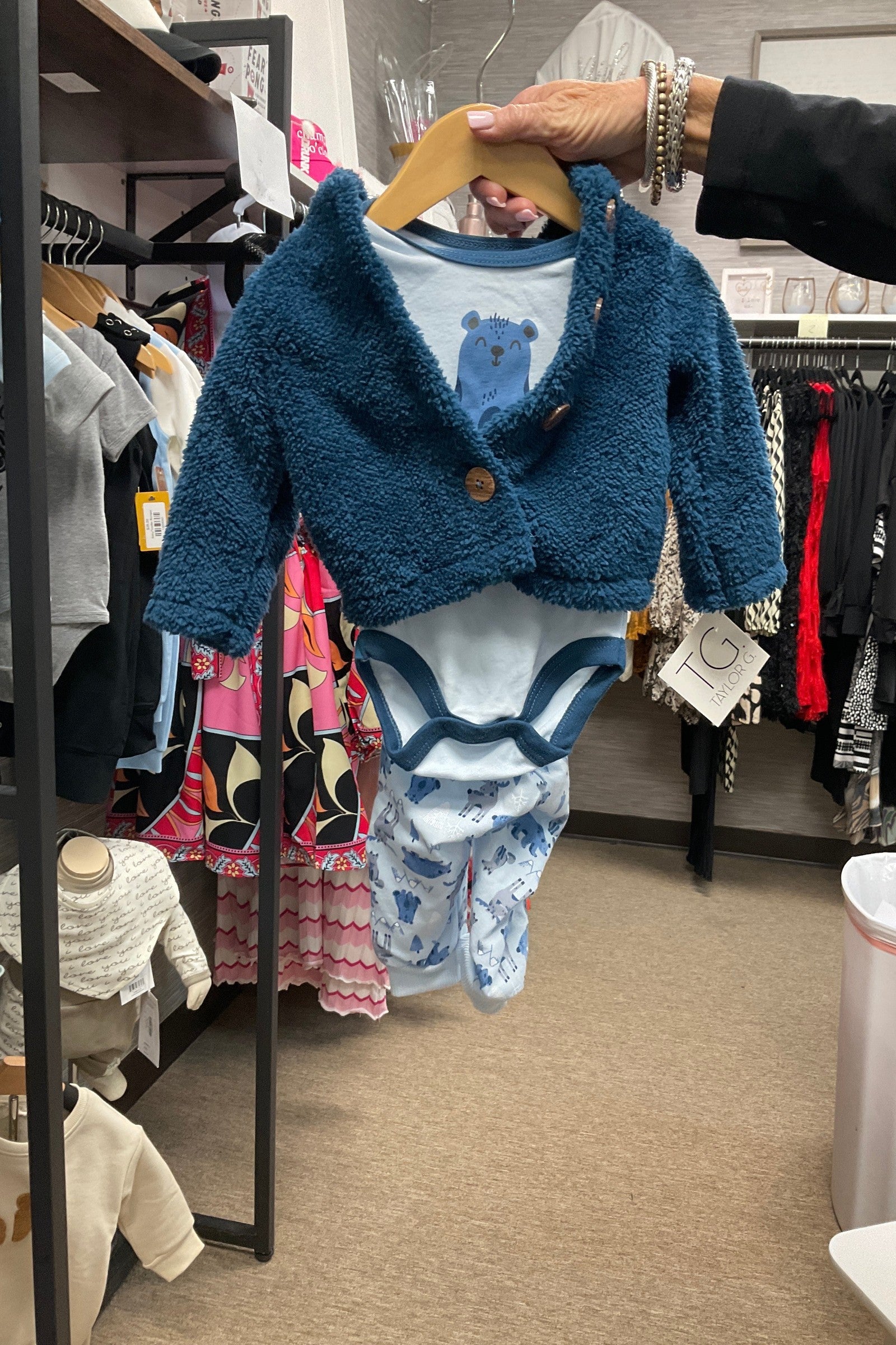 Baby Fuzzy Jacket Set