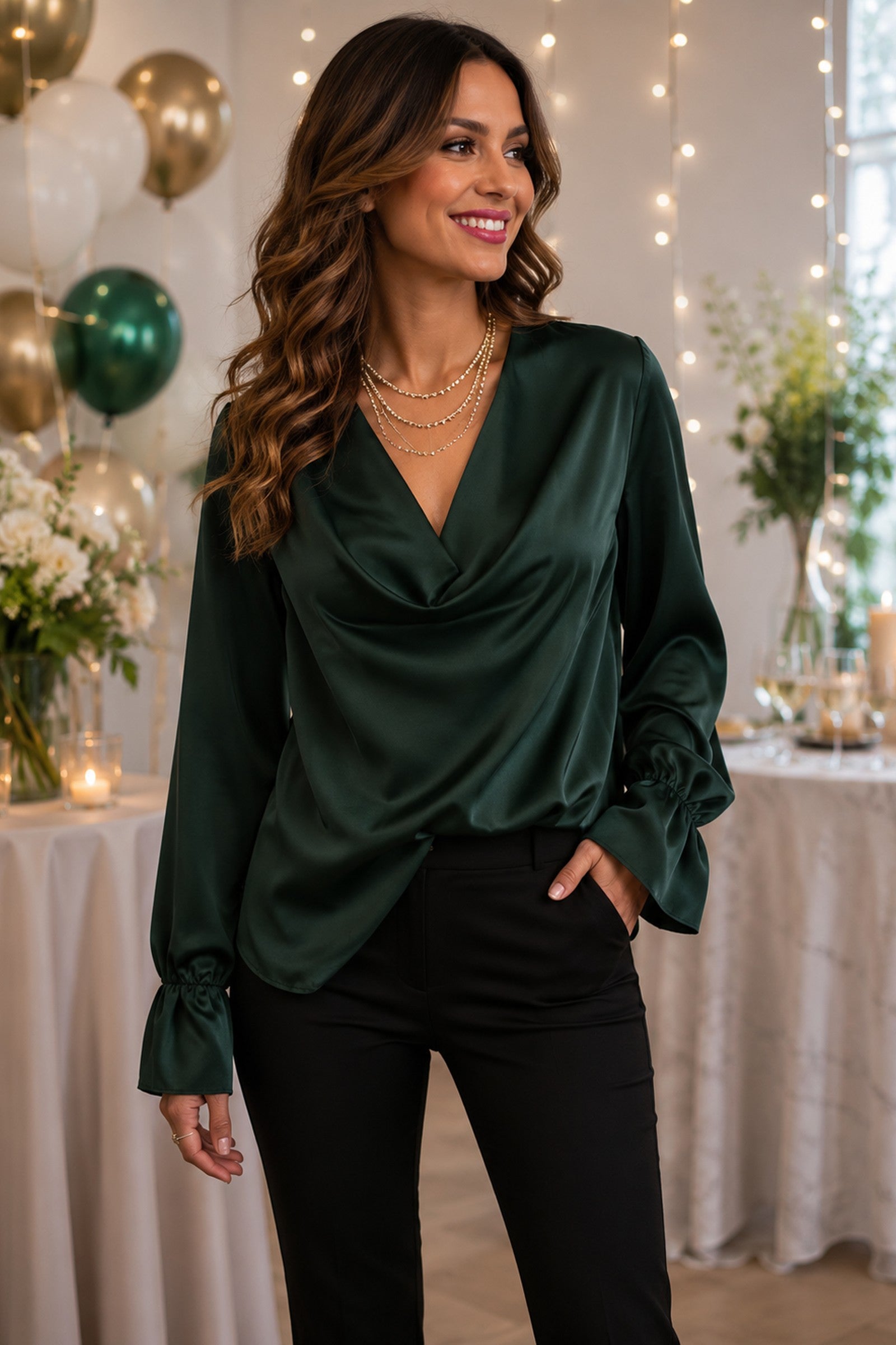 LaLa Green Blouse