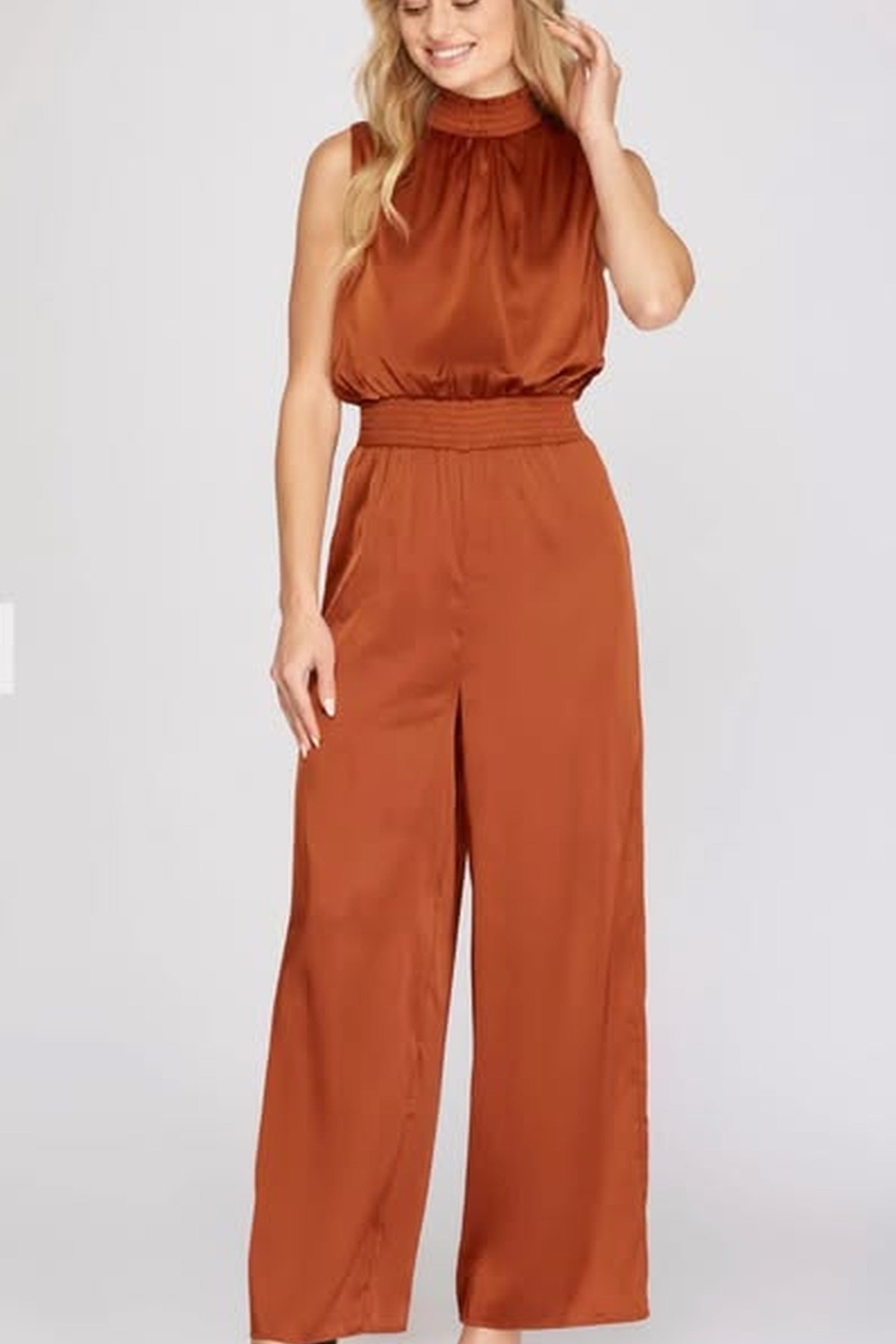 Sleeveless Halter Jumpsuit