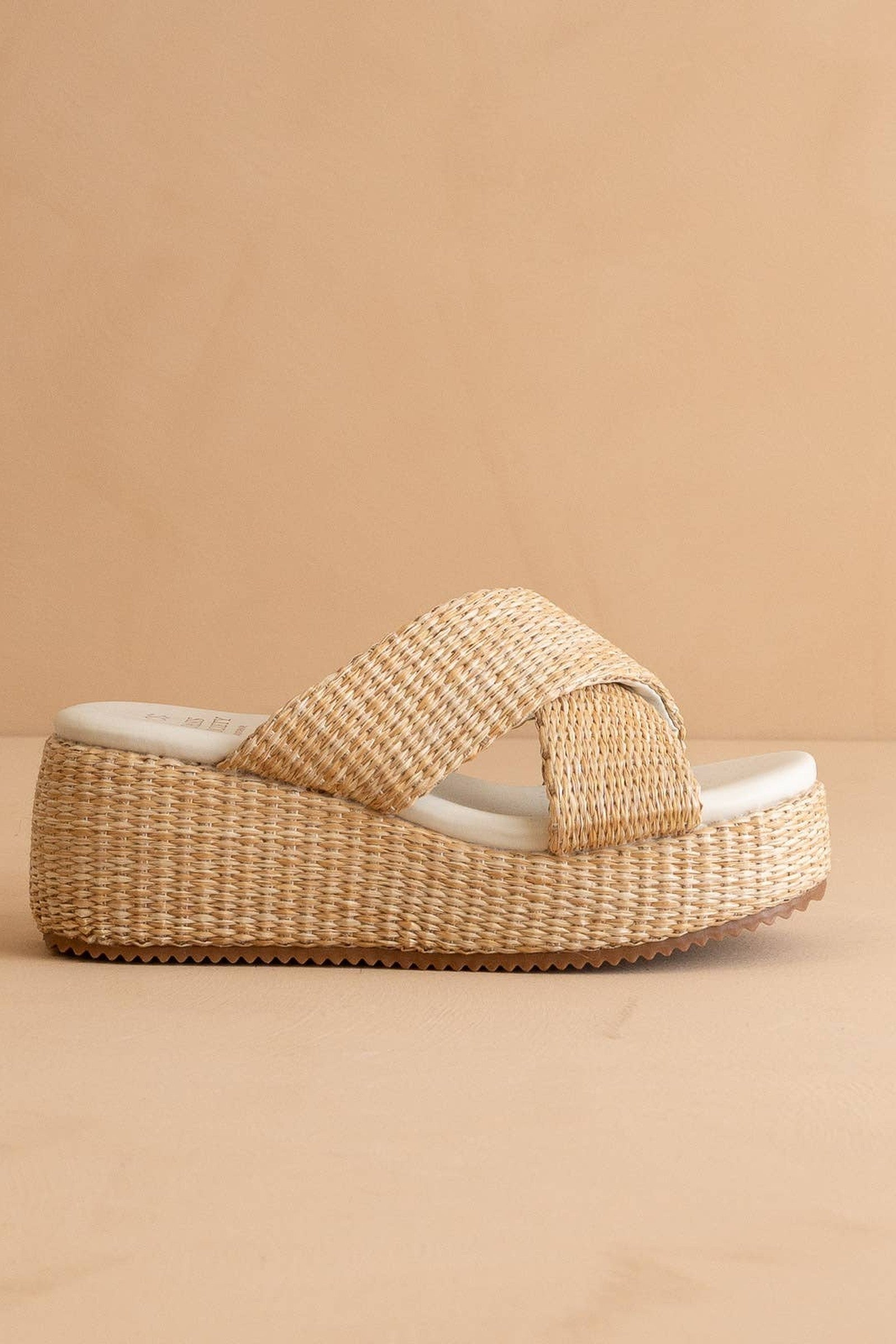 Raffia Platform Summer Sandal