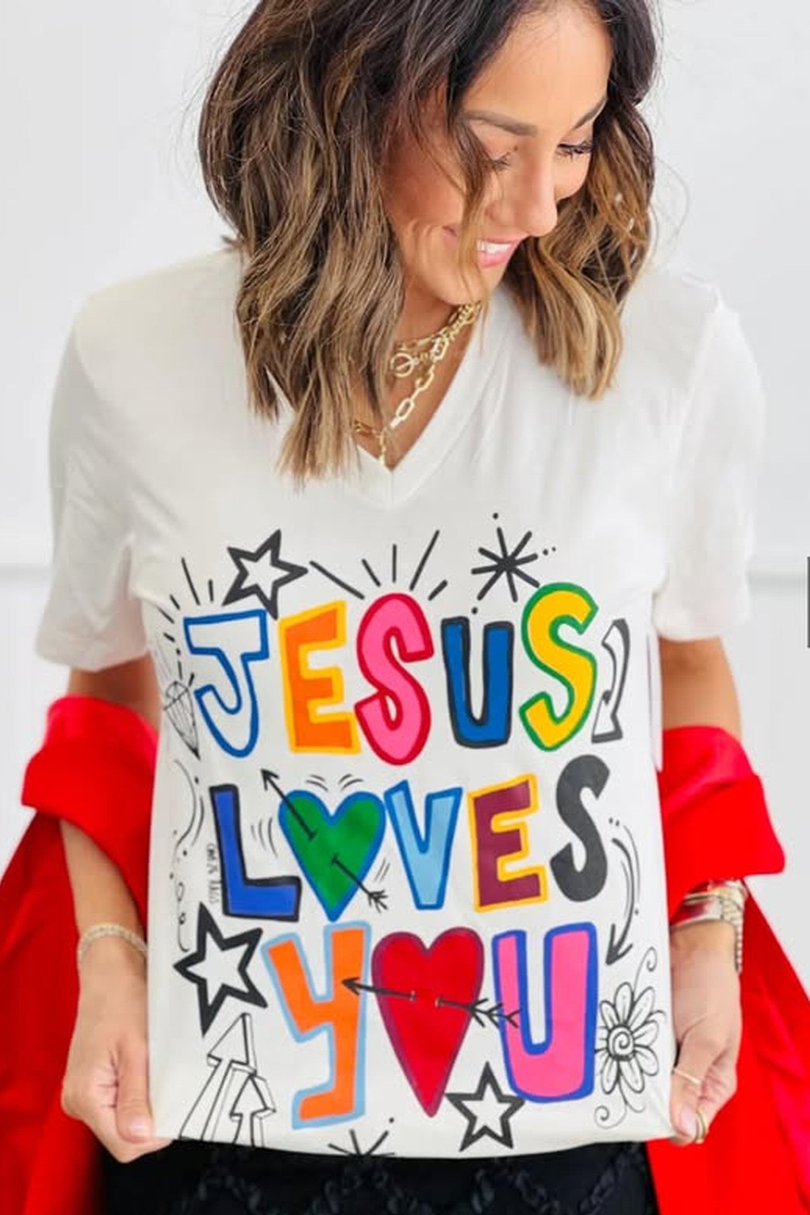 Jesus Loves You Graphic Sweatshirt