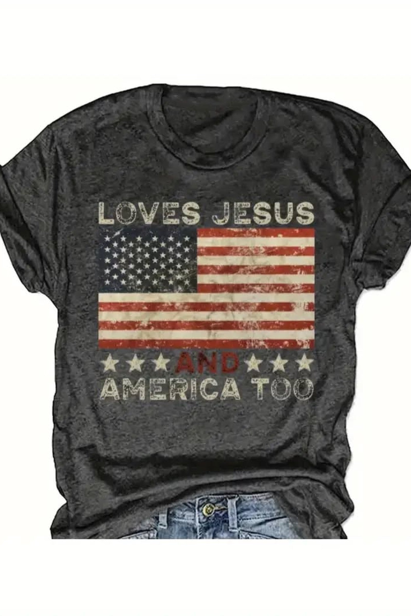 Love Jesus and America Tee