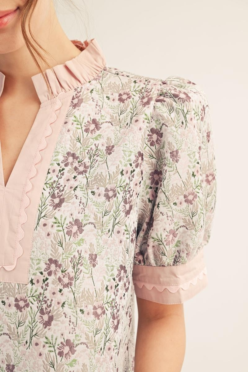 Jaquard Floral Dress