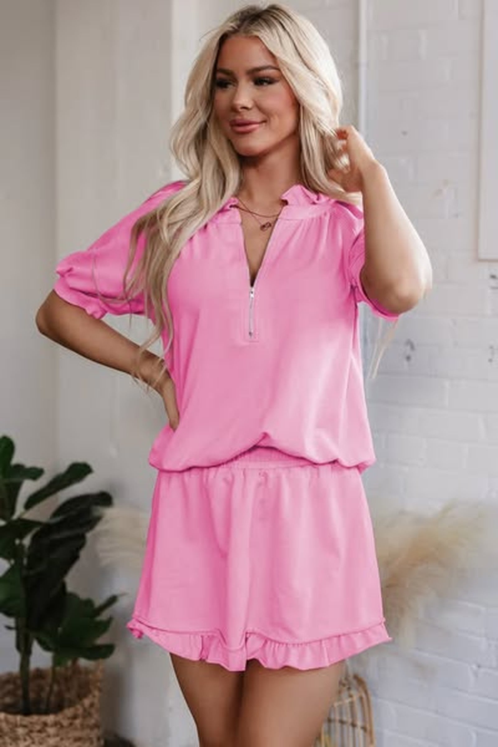 Ruffle Short Set