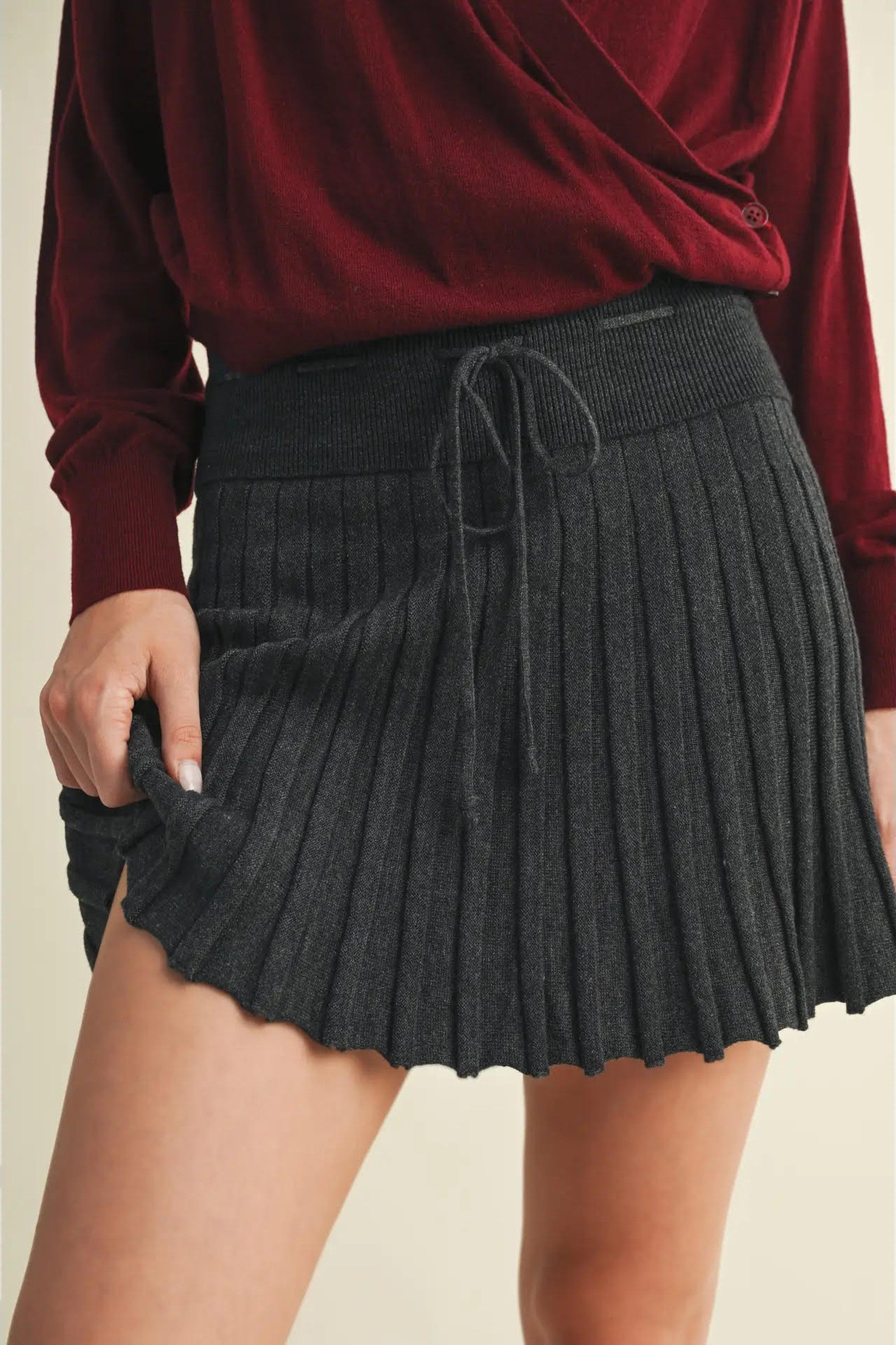 Rib Flare Mini Skirt