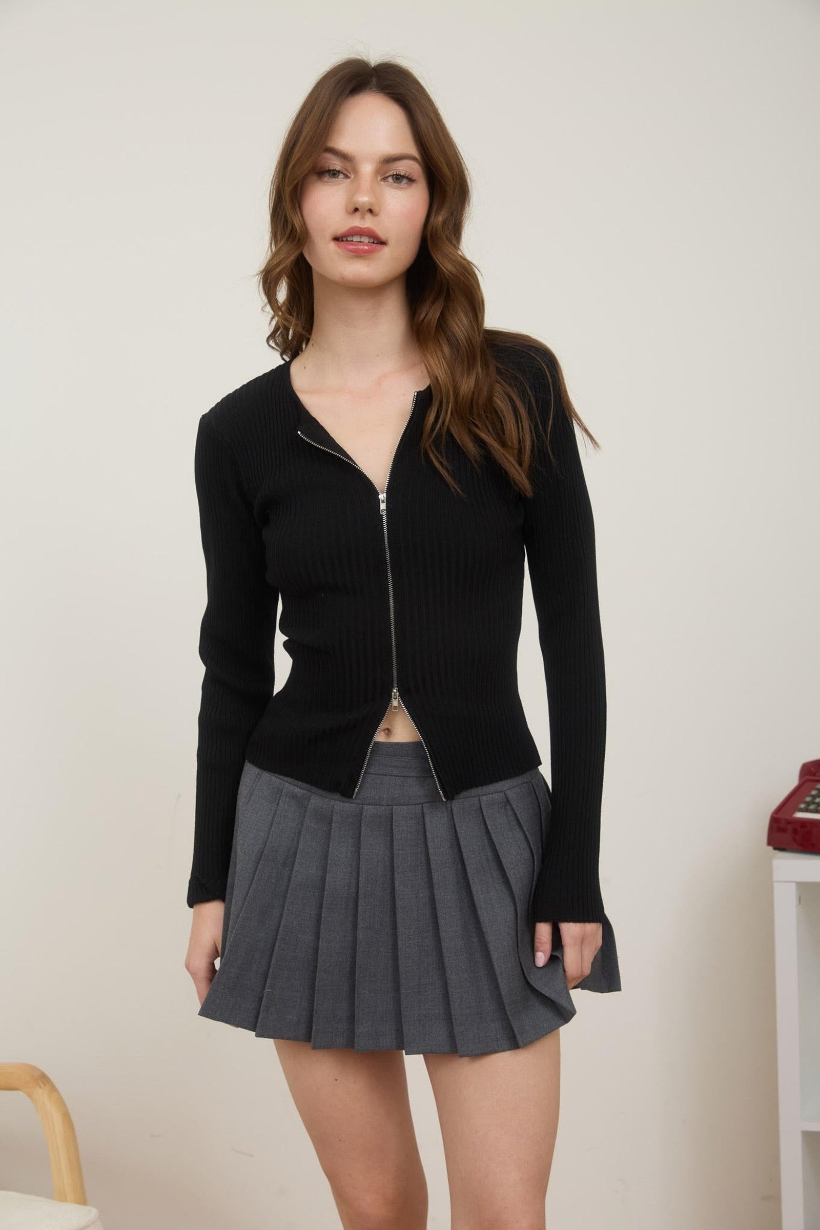 2 Way Zip Cardigan