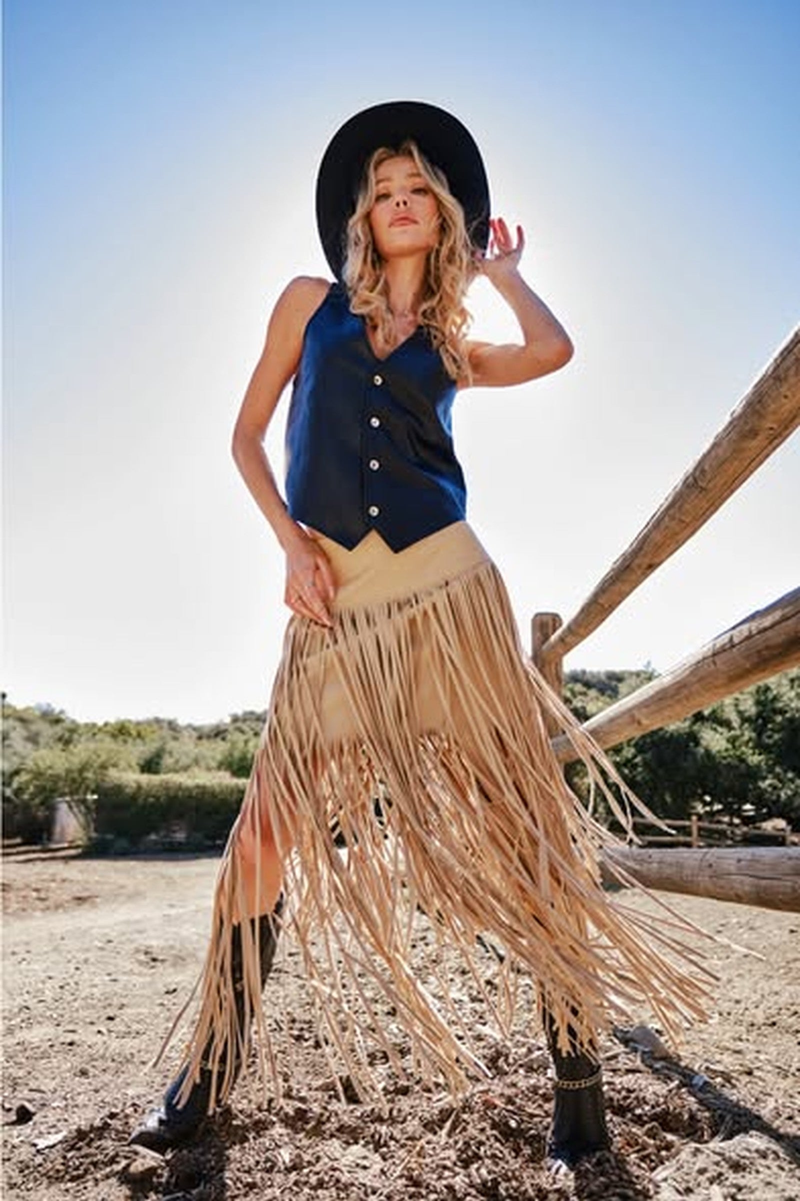 Vegan Fringe Skirt