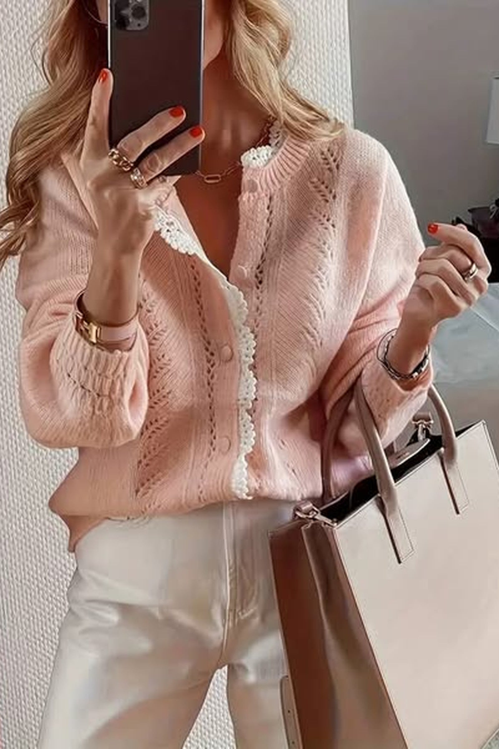 Lace Trimmed Cardi