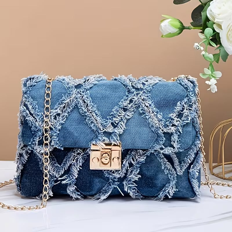 denim purse