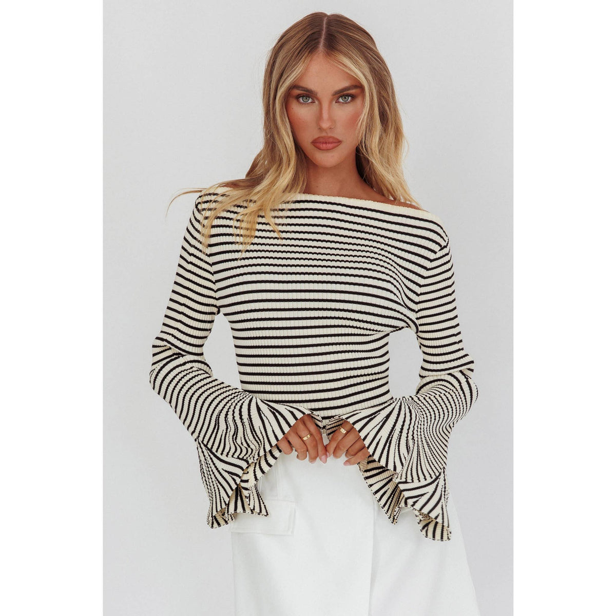 Black & White Striped Sweater