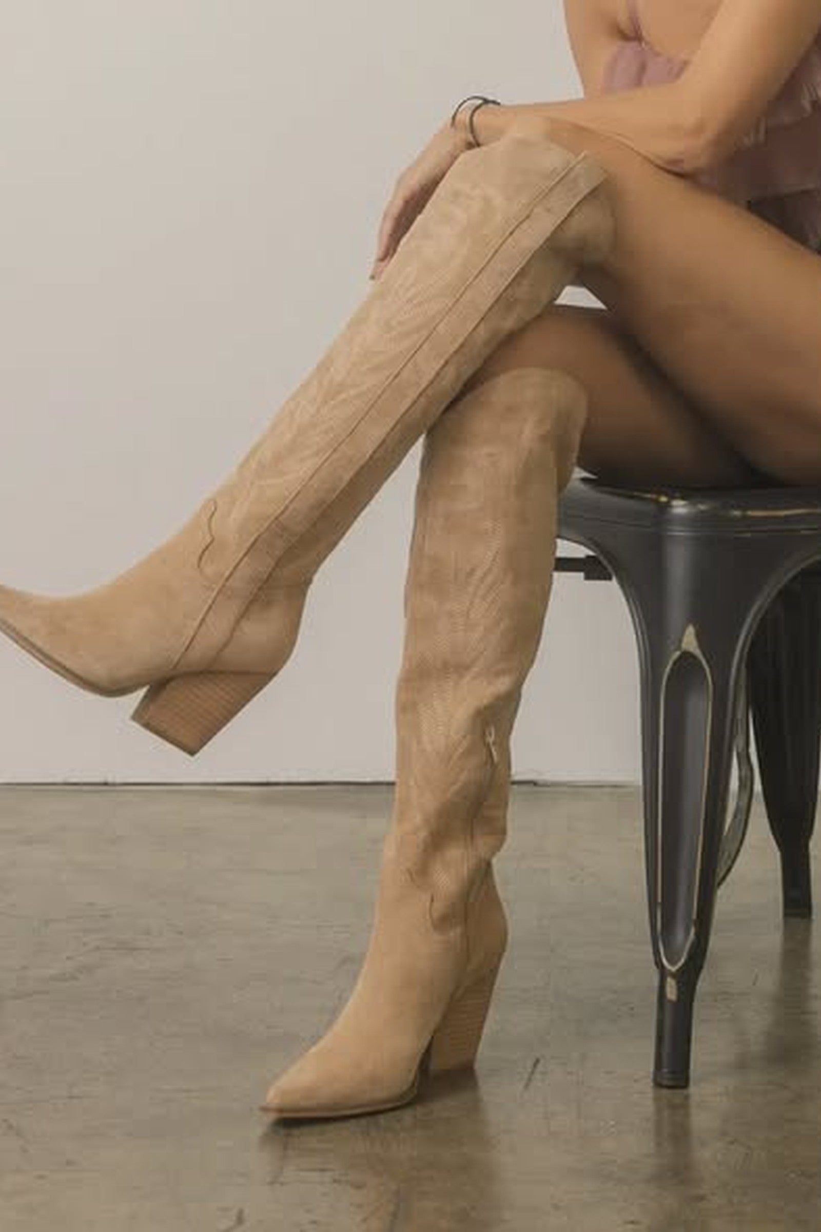 Cowboy Suede Boots