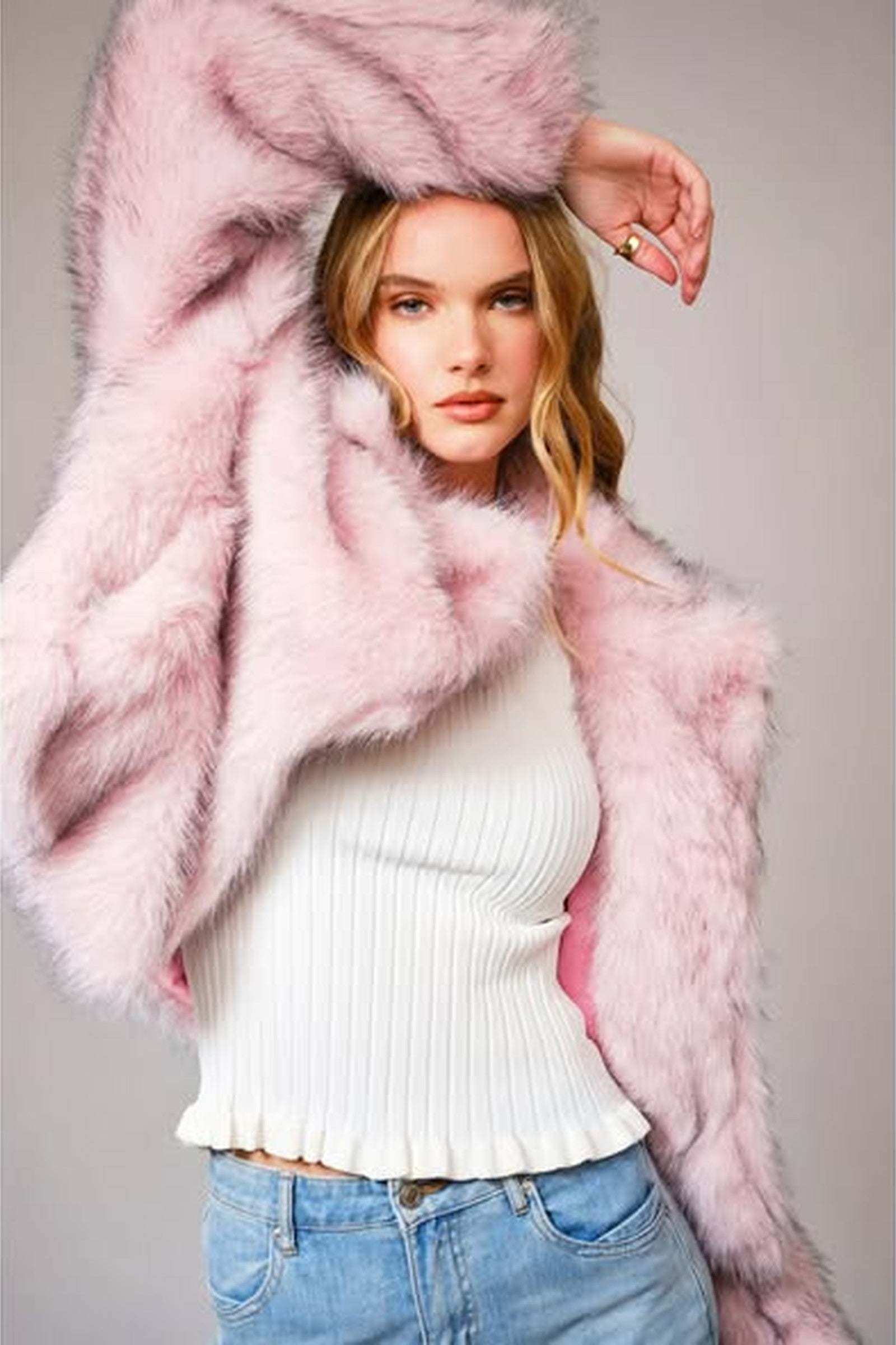 PINK Fur Jacket