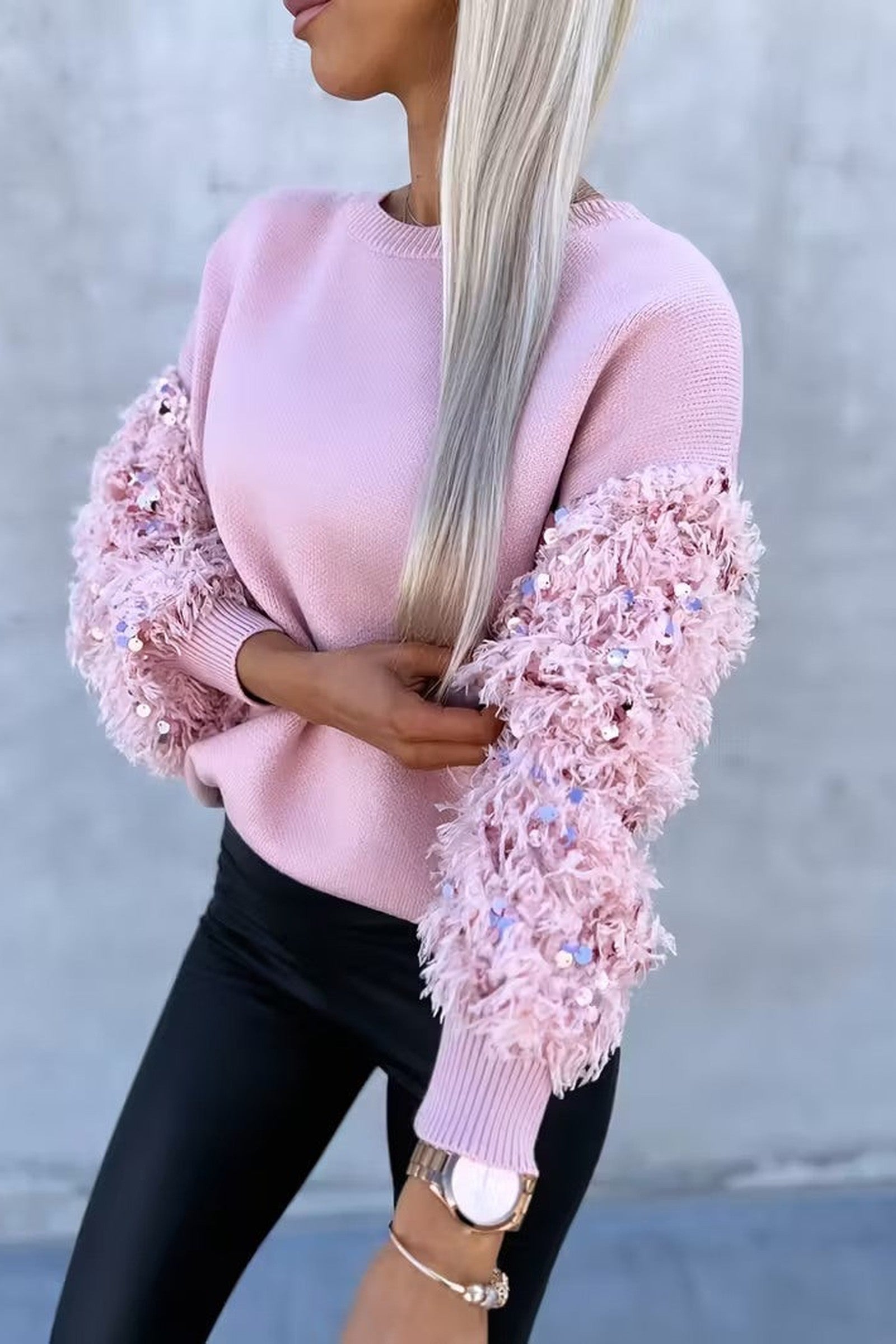 Sequin Fringe Sweater