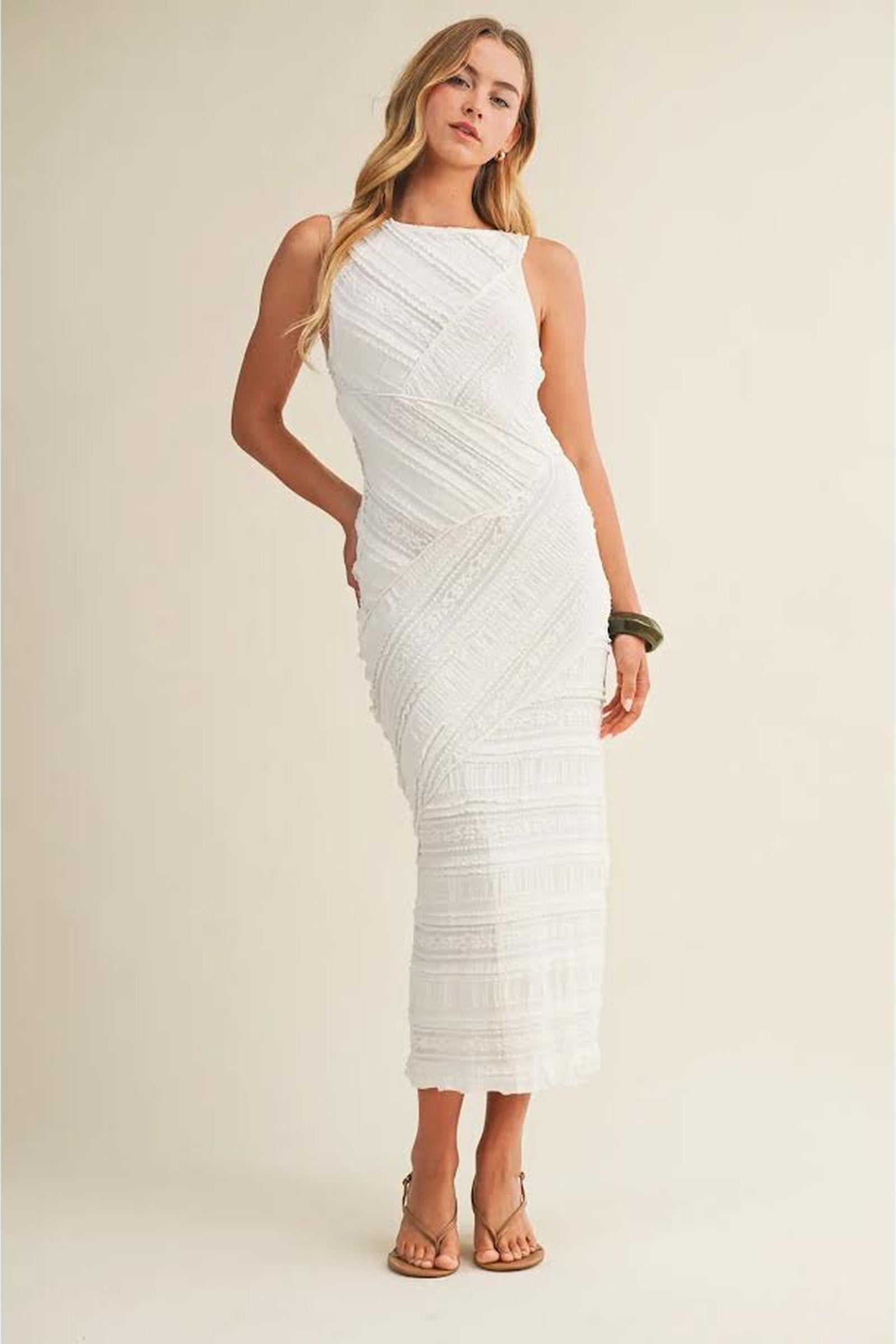 Textured Midi Dress