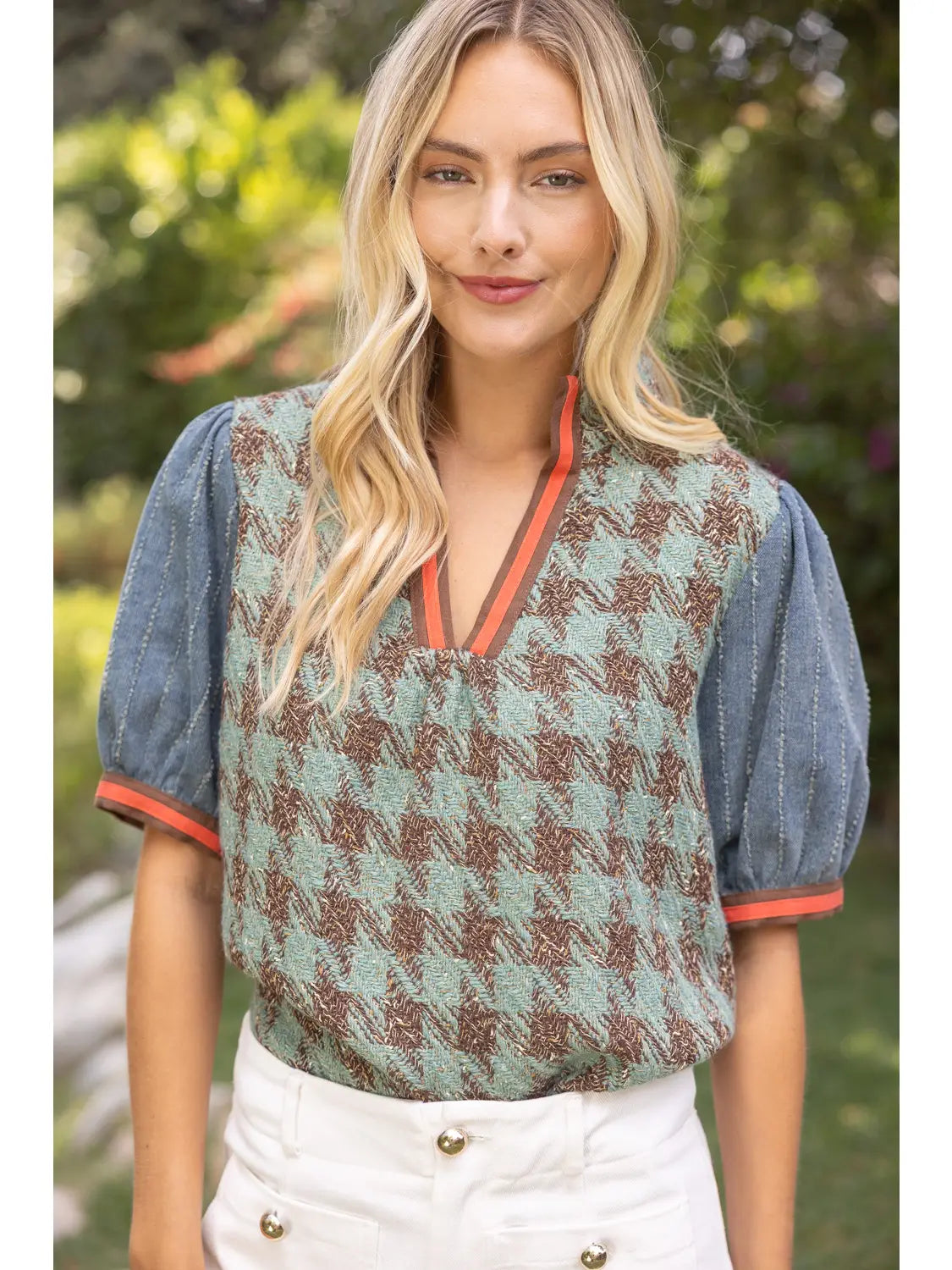 Houndstooth Top