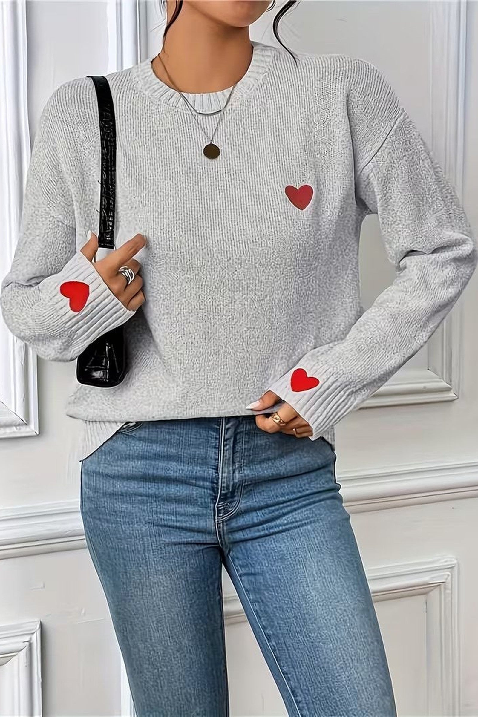 Patch Heart Sweater